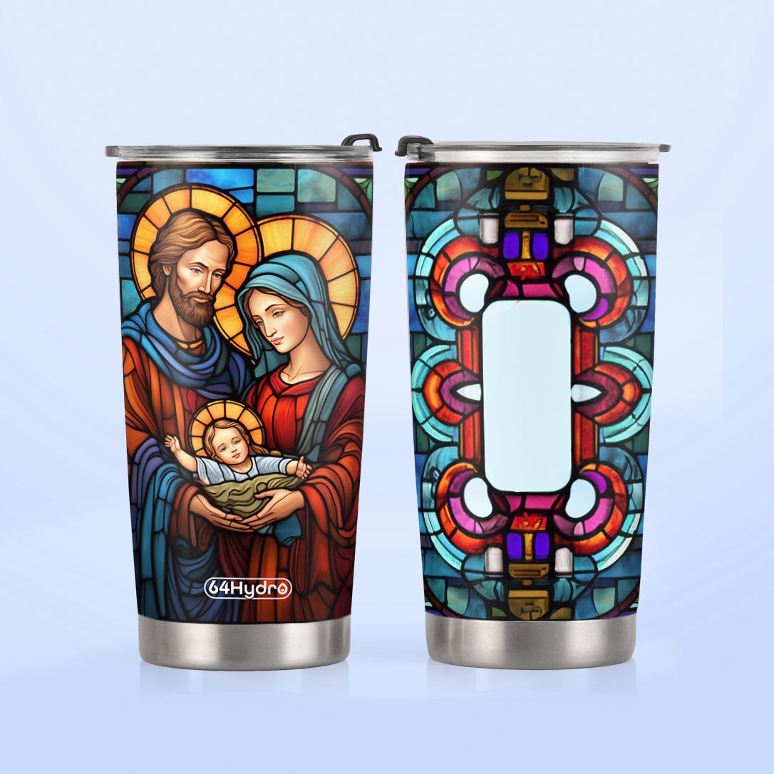 Faith Nativity Colorful Stained Glass HTRZ31082737VE Stainless Steel Tumbler