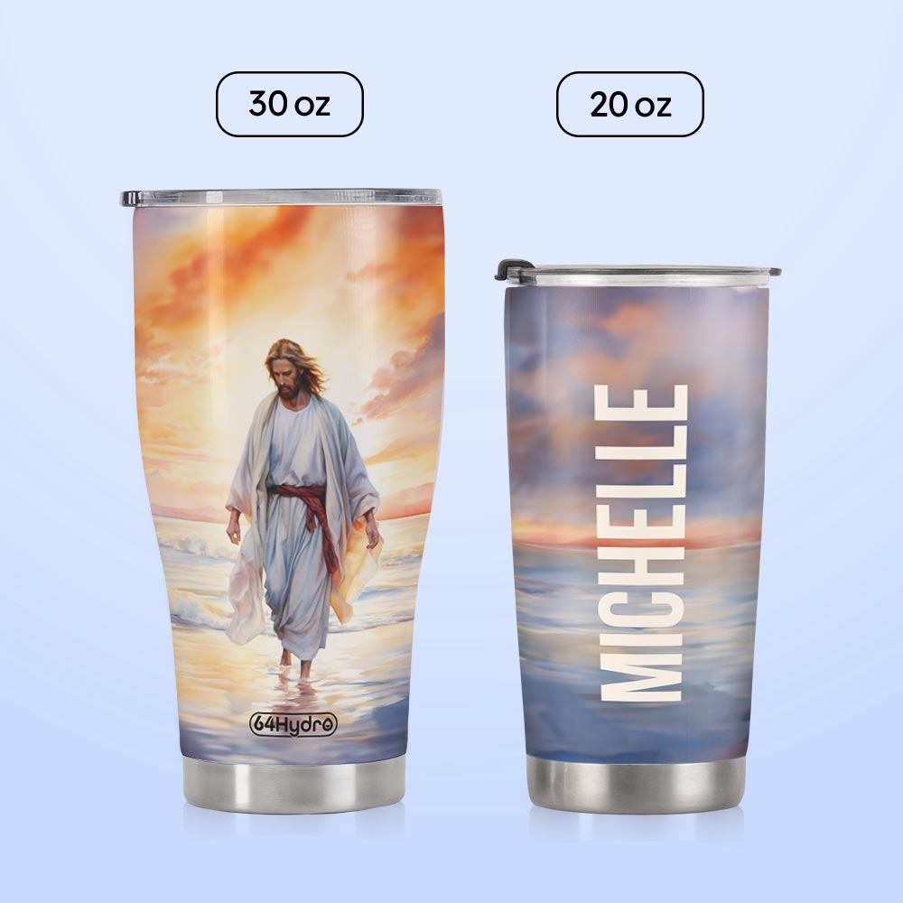 Jesus Walking On The Beach HTRZ31086550LD Stainless Steel Tumbler