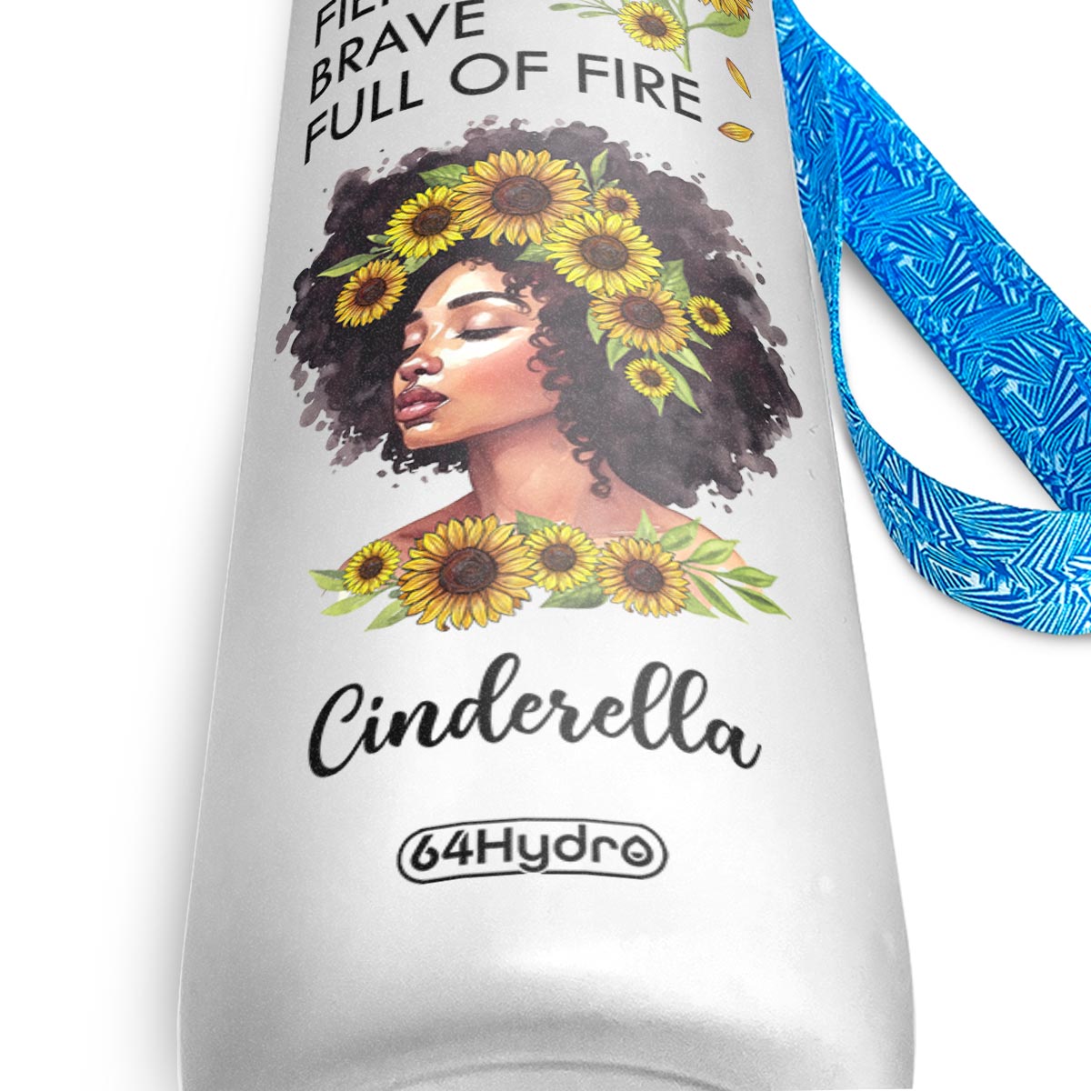 Black Woman She Is Strong Fierce Brave Full Of Fire HTRZ10087676WE Water Tracker Bottle
