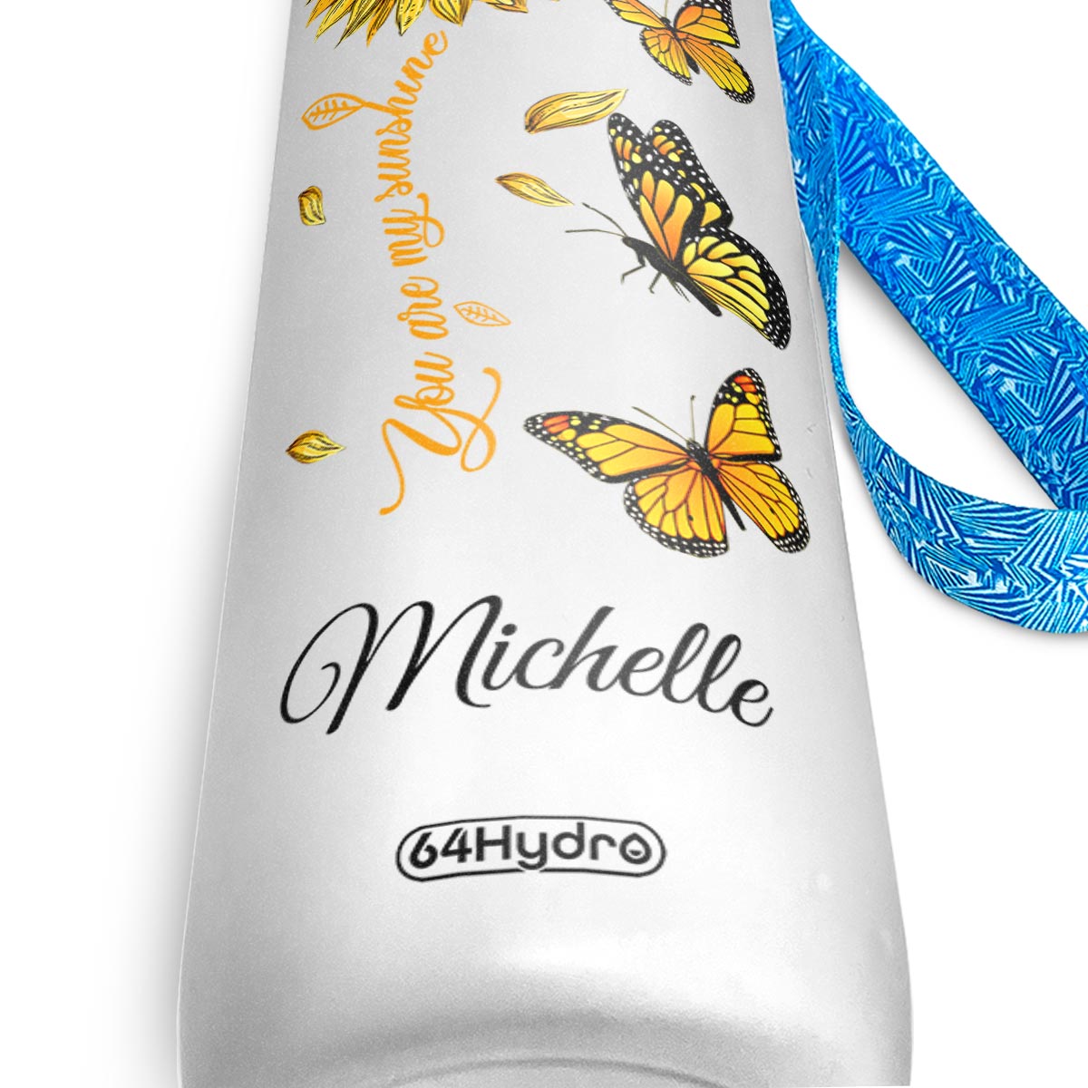Butterfly Sunflower You Are My Sunshine HTRZ10085335JK Water Tracker Bottle