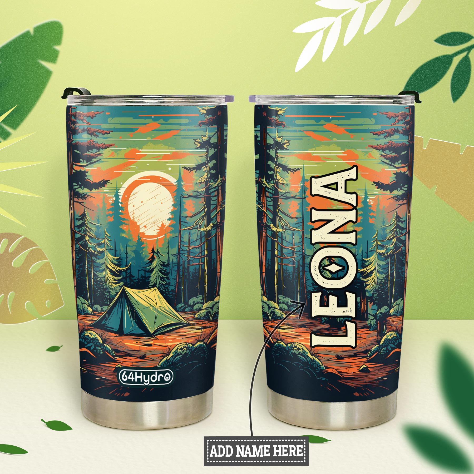 Camping Tent Vintage HTRZ25091930JH Stainless Steel Tumbler