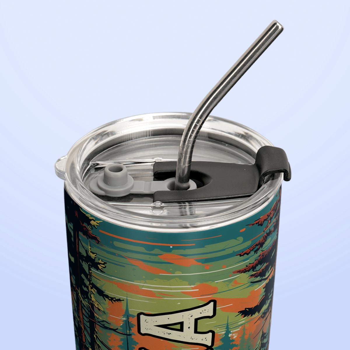 Camping Tent Vintage HTRZ25091930JH Stainless Steel Tumbler