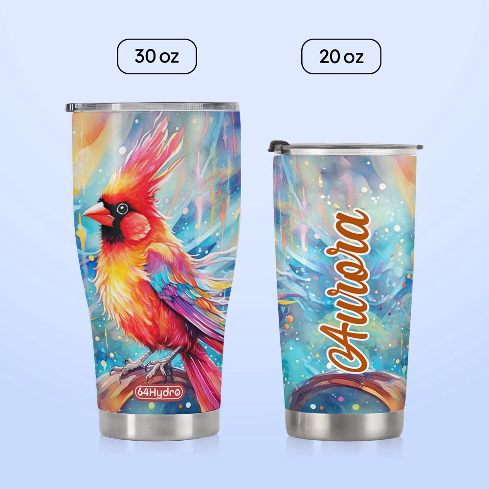 Colorful Cardinal HTRZ19098310TB Stainless Steel Tumbler