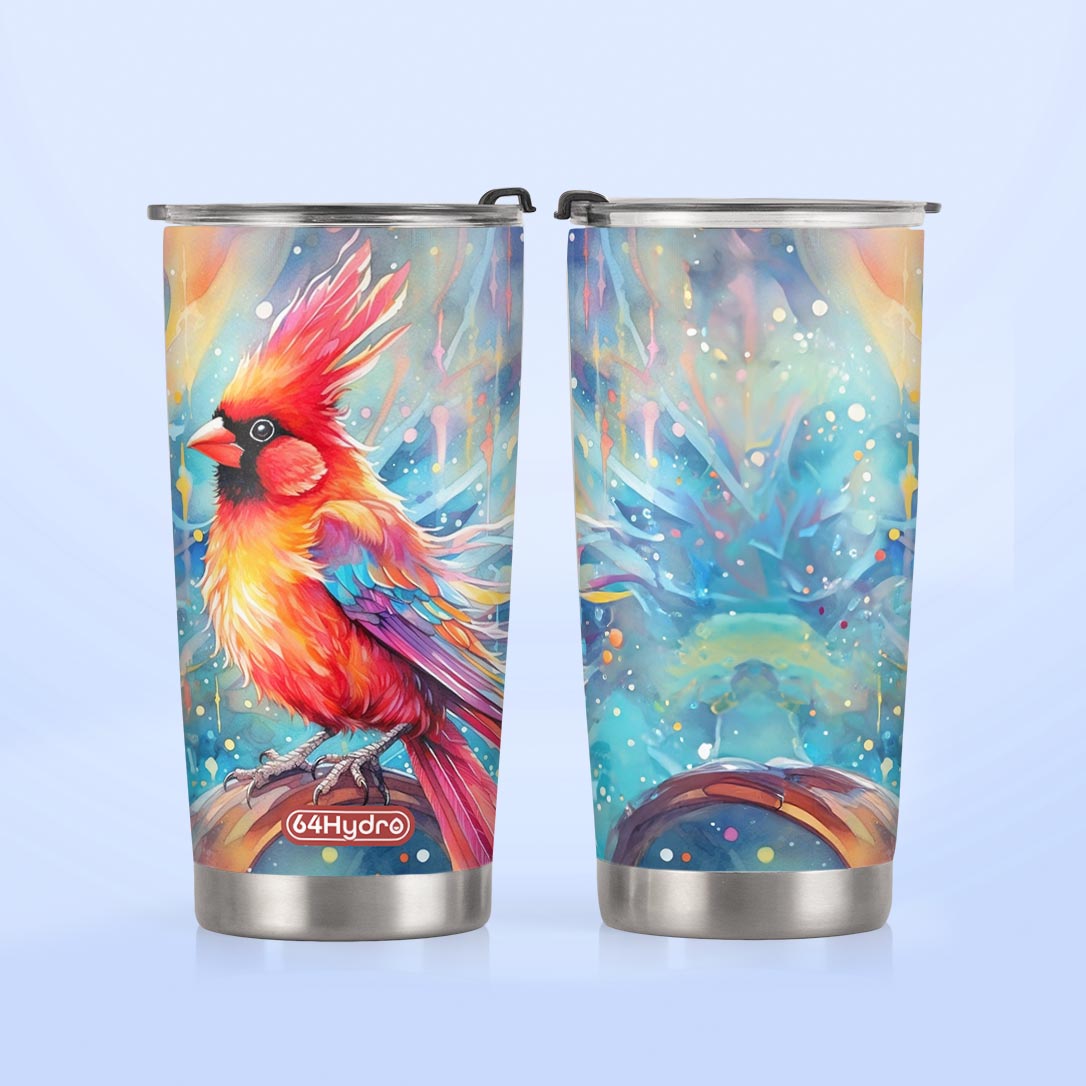 Colorful Cardinal HTRZ19098310TB Stainless Steel Tumbler