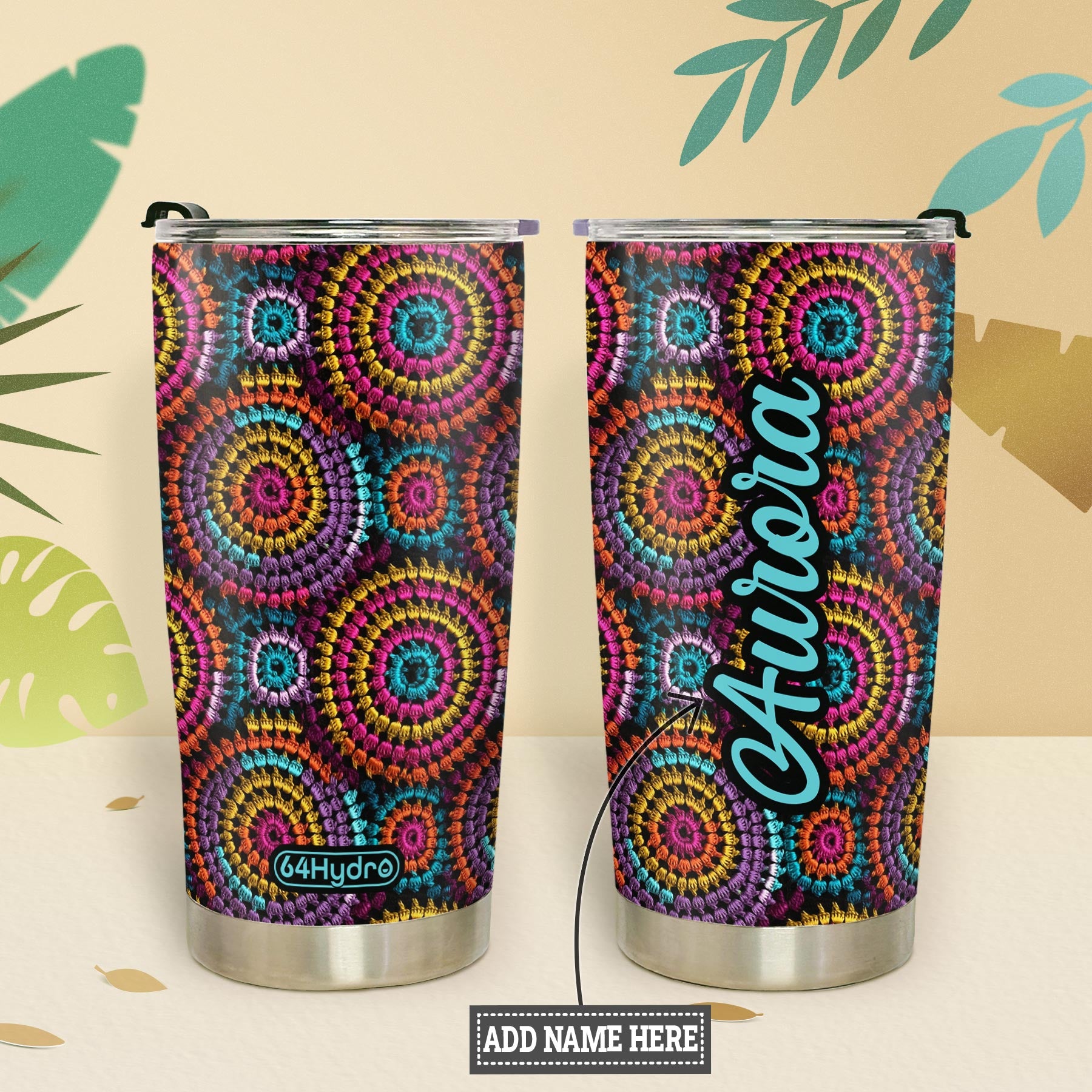 Crochet Pattern HTRZ26097480ZX Stainless Steel Tumbler