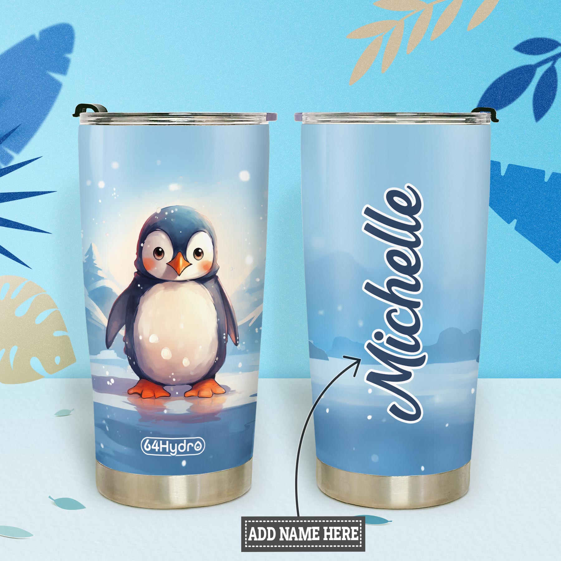 Cute Penguin Snow HTRZ15090244EU Stainless Steel Tumbler