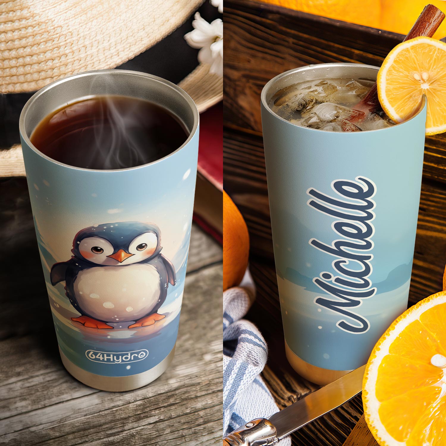 Cute Penguin Snow HTRZ15090244EU Stainless Steel Tumbler