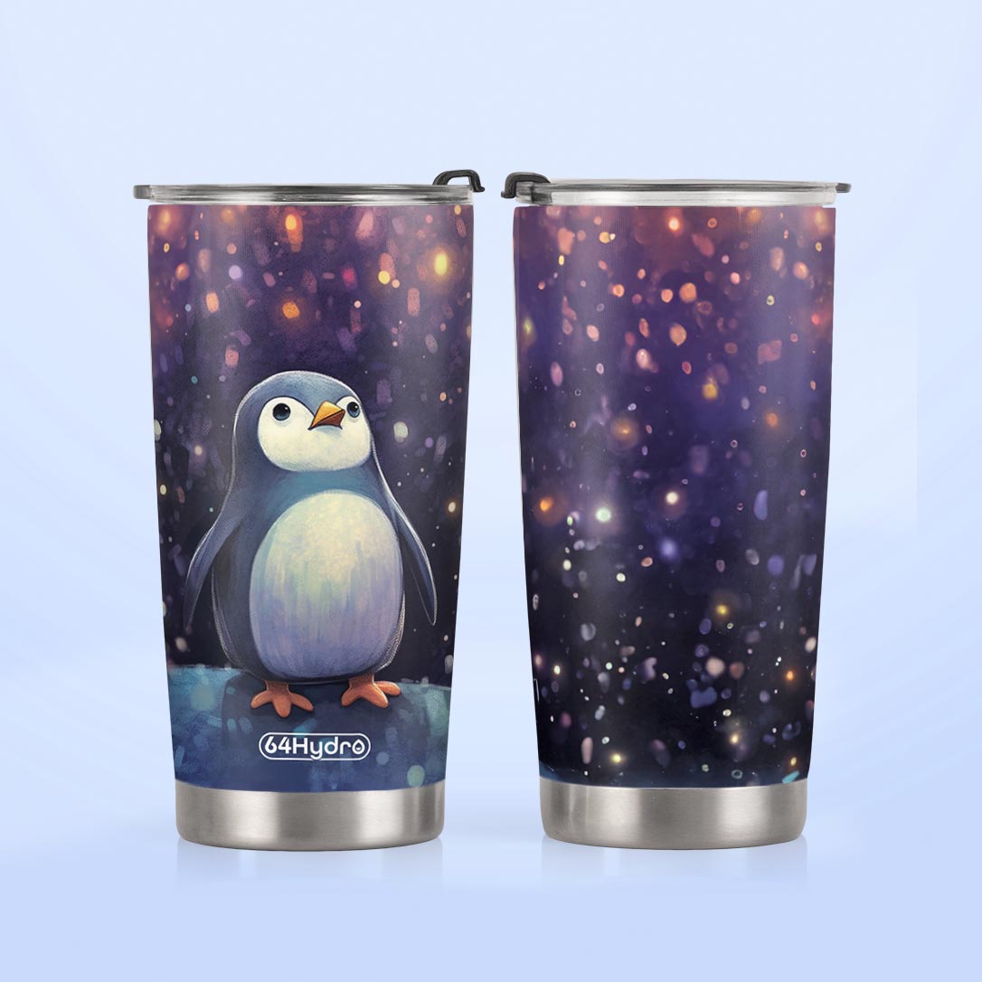 Cute Penguin Starry Night HTRZ15097944CJ Stainless Steel Tumbler