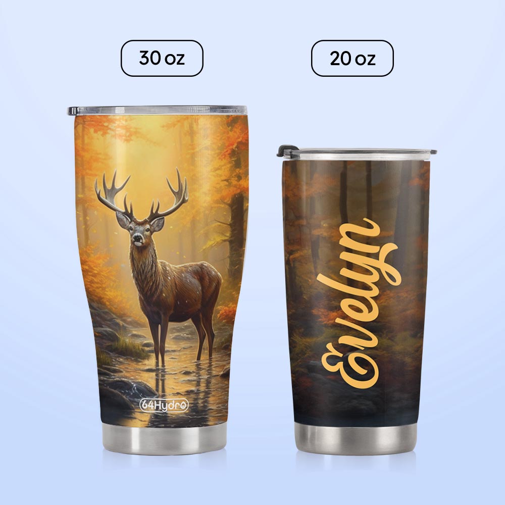 Deer In Autumn Forest HTRZ15097220VA Stainless Steel Tumbler