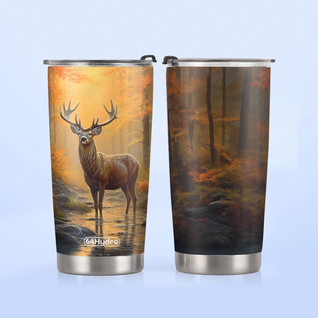 Deer In Autumn Forest HTRZ15097220VA Stainless Steel Tumbler