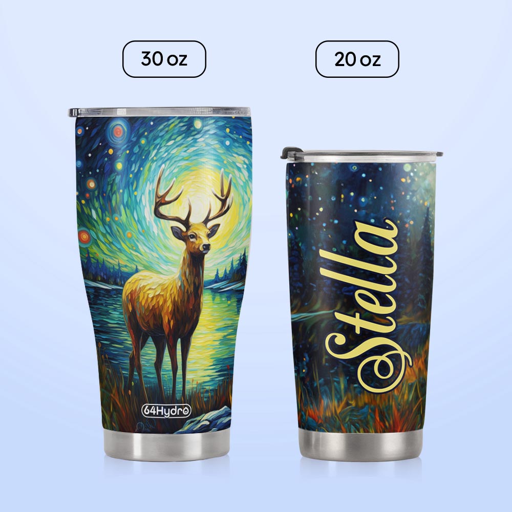 Deer Starry Night Style HTRZ15099142XB Stainless Steel Tumbler