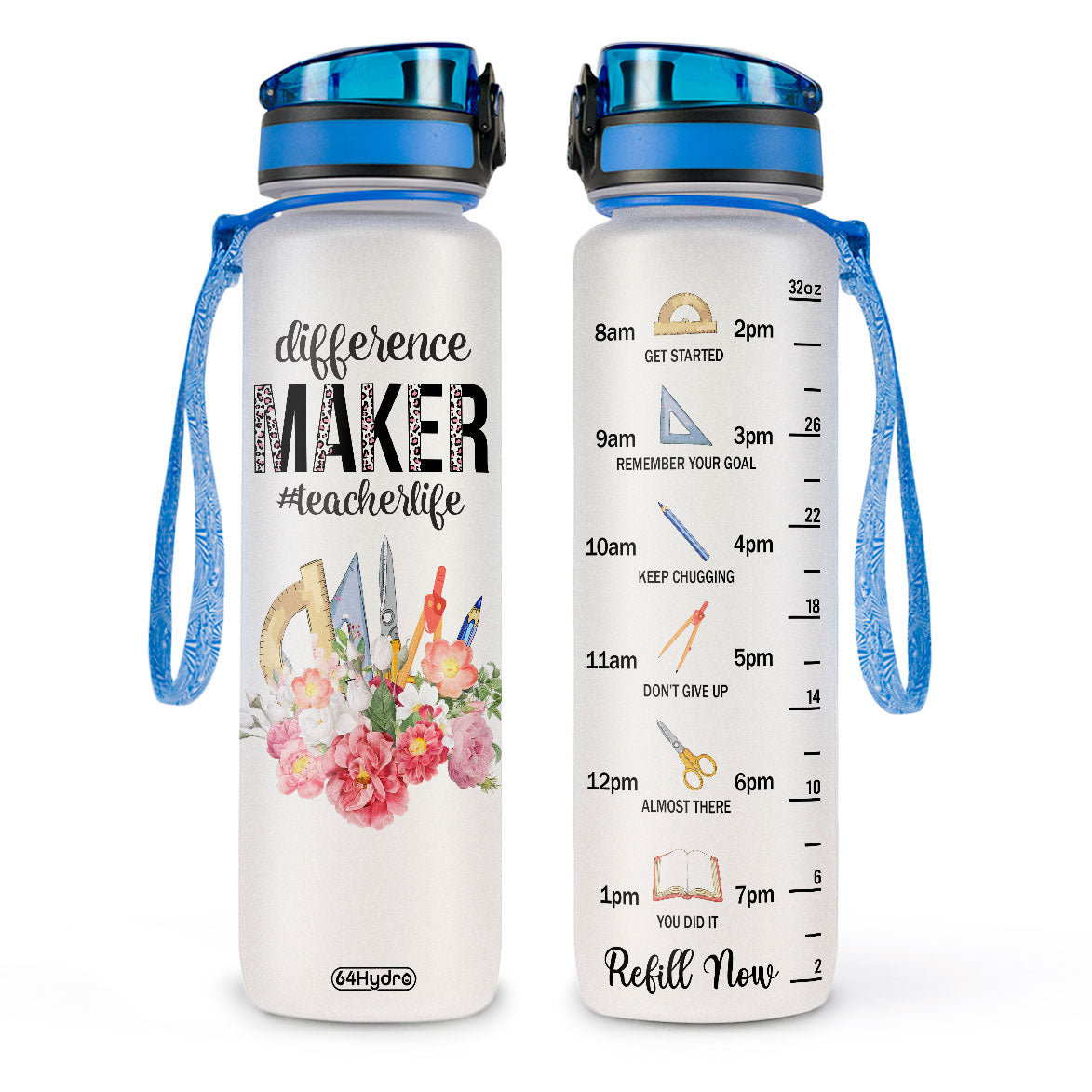 Difference Maker Teacher Life HHRZ26071454QN Water Tracker Bottle