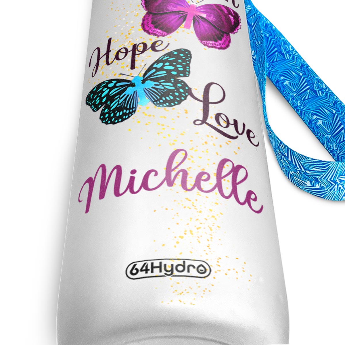 Faith Hope Love Butterfly HHRZ09089724KV Water Tracker Bottle