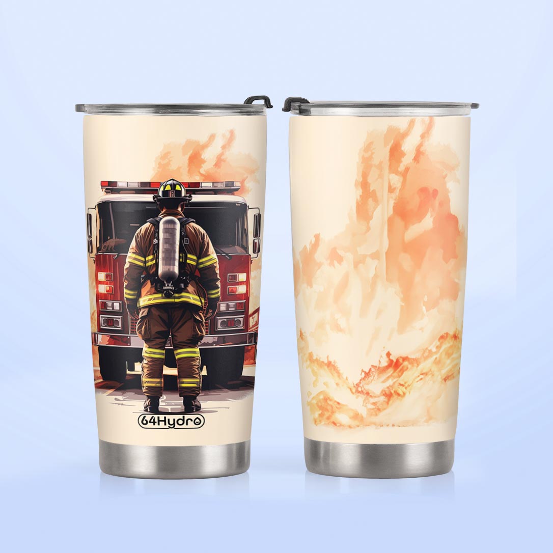 Firefighter And Fire Truck HTRZ28082092JQ Stainless Steel Tumbler