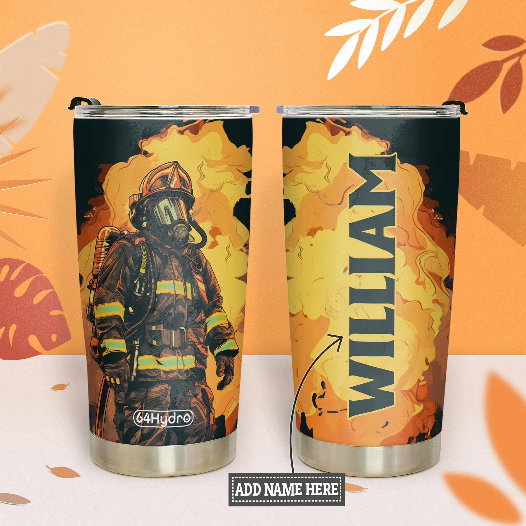 Firefighter Vintage HTRZ24084753HR Stainless Steel Tumbler