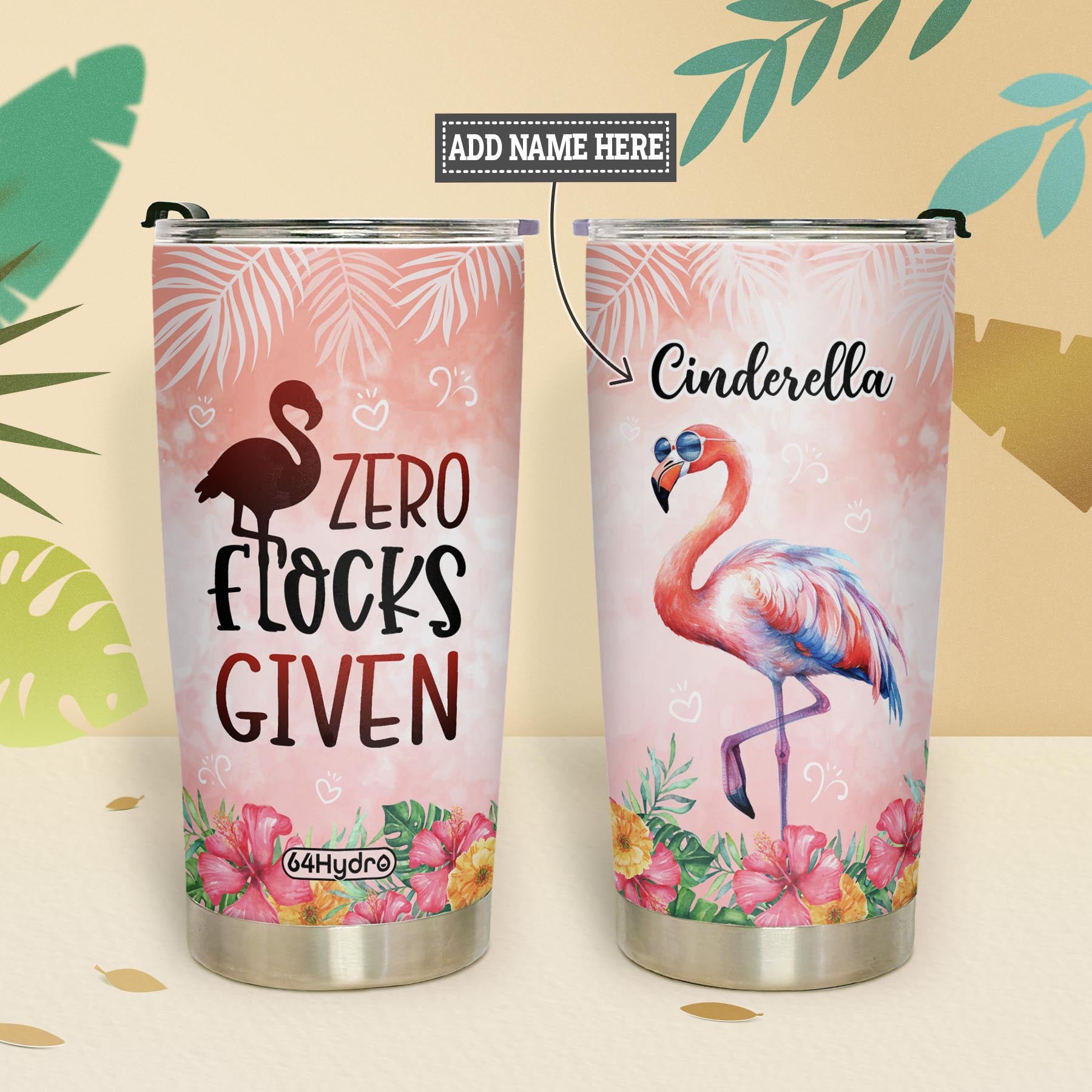 Flamingo Zero Flocks Given NNRZ280623146 Stainless Steel Tumbler