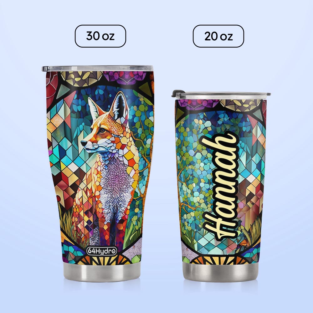 Fox Colorful Crystal Mosaic HTRZ14095127PY Stainless Steel Tumbler