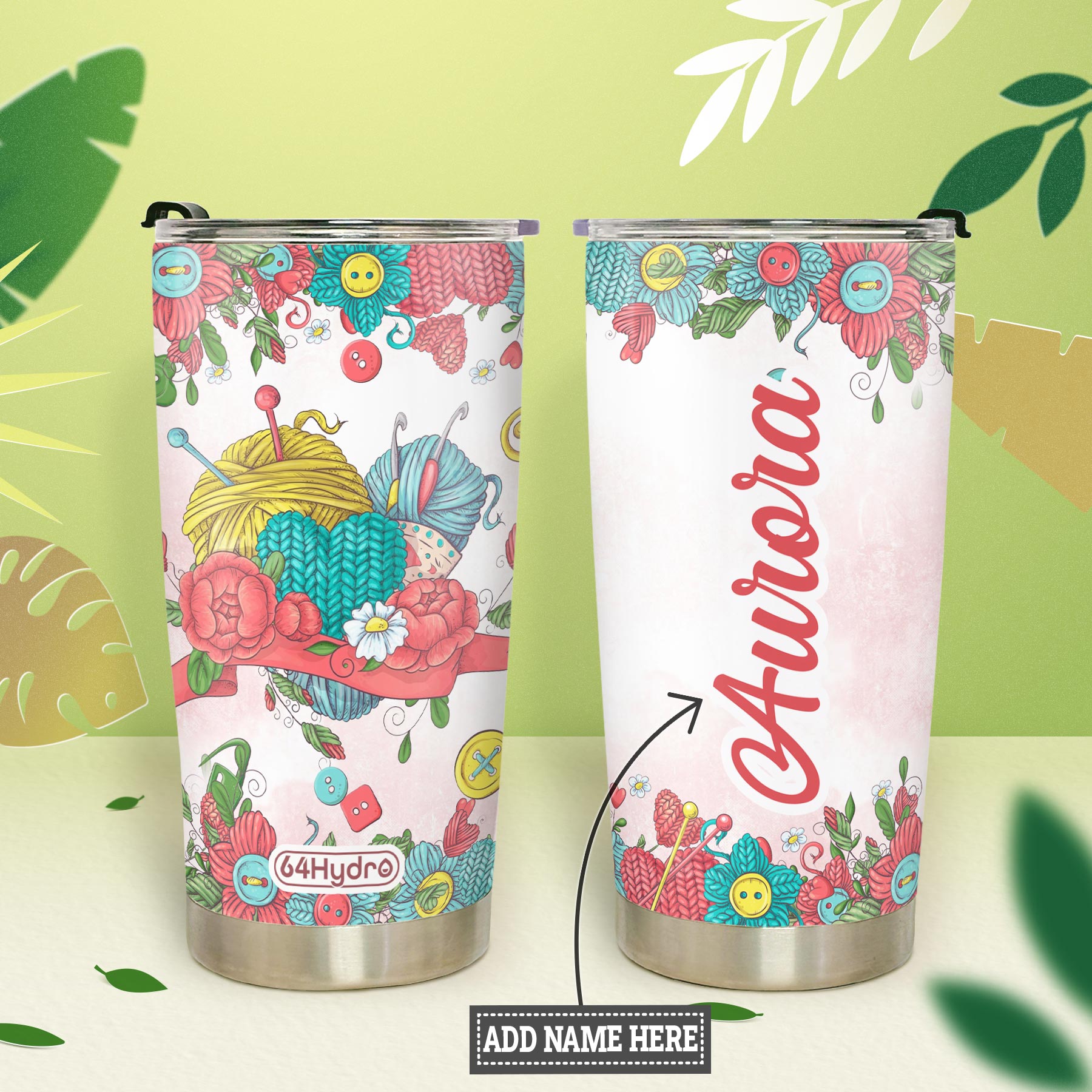 Knitting Lover HTRZ26095398FQ Stainless Steel Tumbler