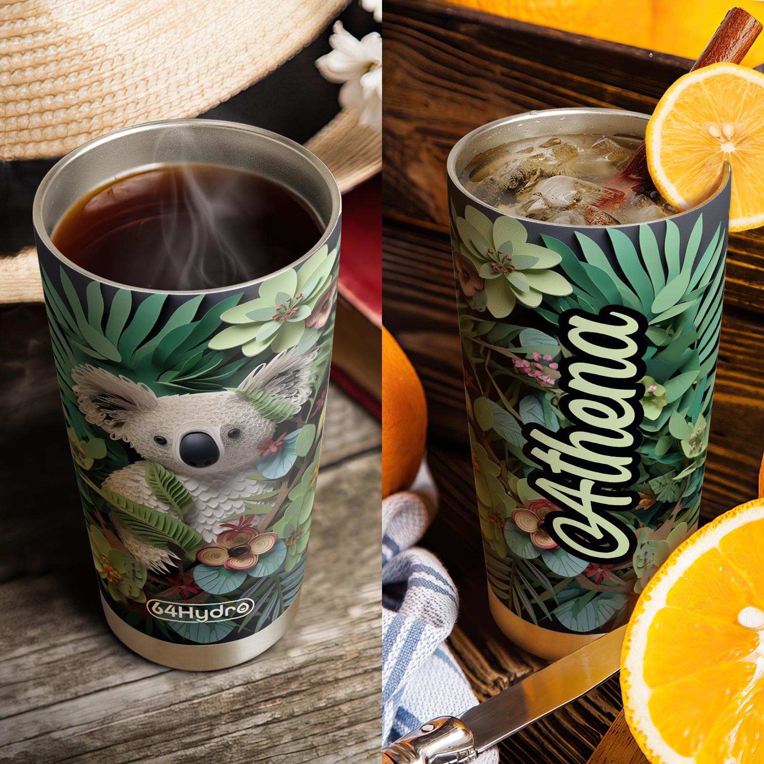 Koala Quilling Art HTRZ18090627JK Stainless Steel Tumbler