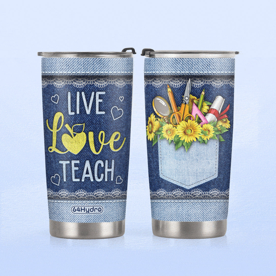 Live Love Teach HTRZ26076282TG Stainless Steel Tumbler