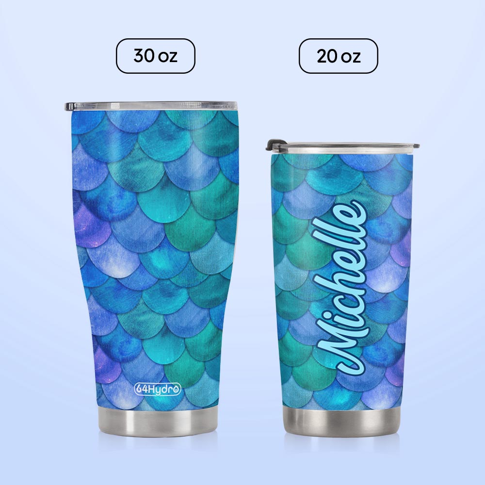 Mermaid Scales Pattern HHRZ20094070RP Stainless Steel Tumbler
