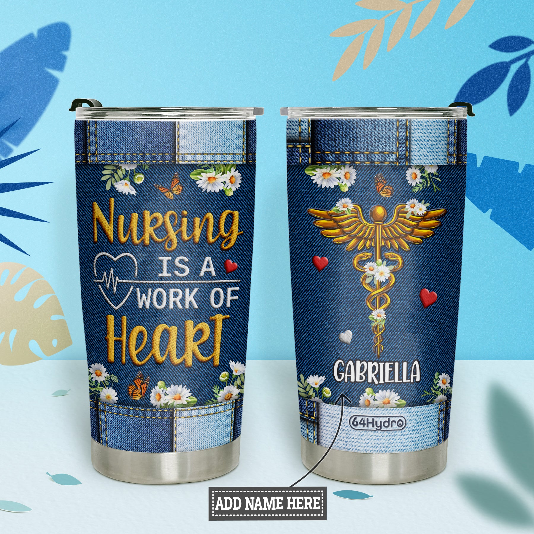 Nursing Is A Work Of Heart DNRZ220623652 Stainless Steel Tumbler