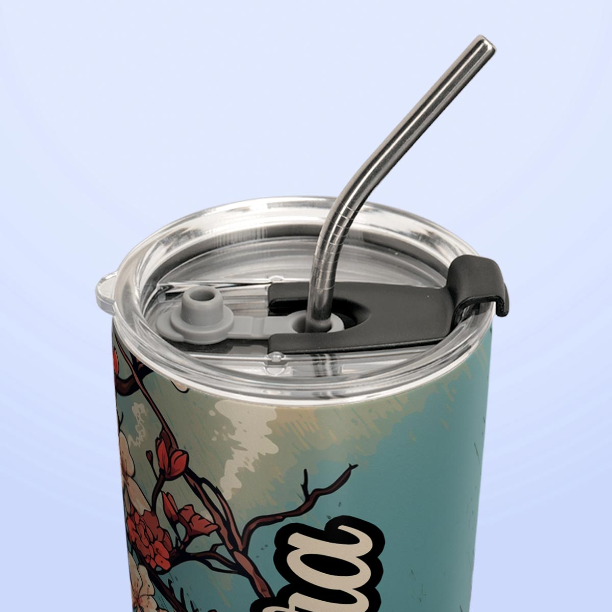 Retro Cardinal Flower HTRZ19099955IR Stainless Steel Tumbler
