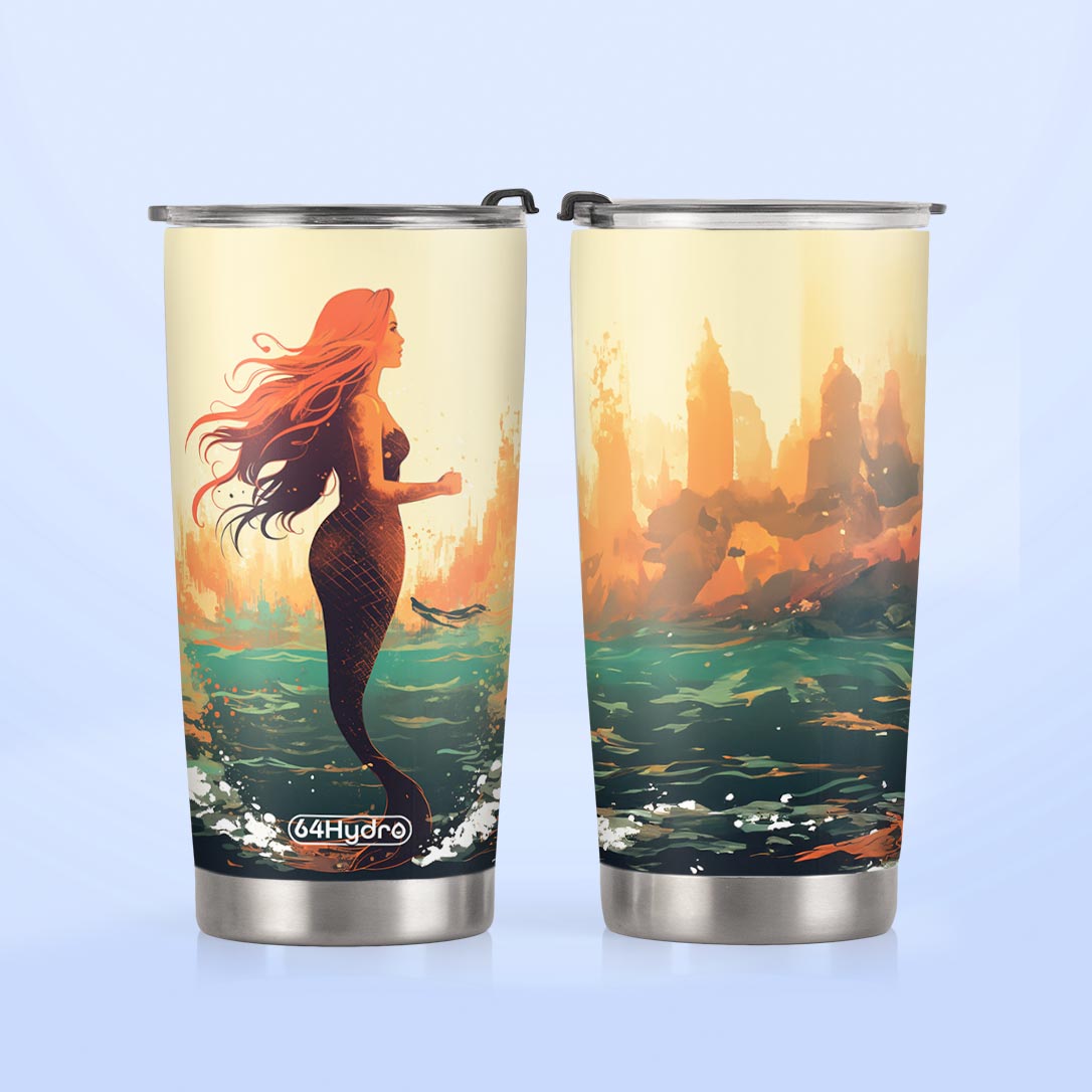 Retro Mermaid HHRZ20091679VM Stainless Steel Tumbler