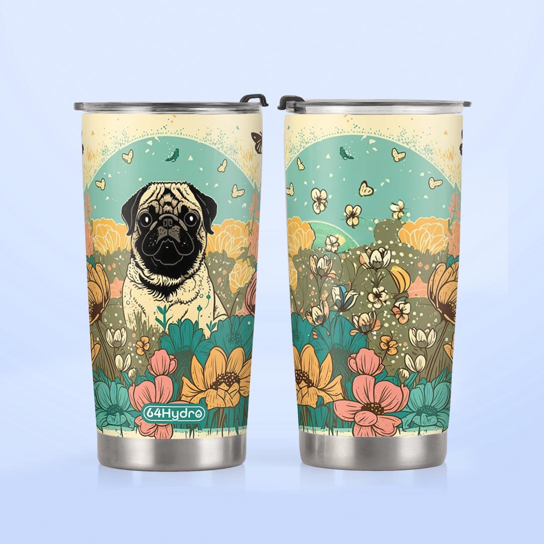 Retro Pug HTRZ12095928FA Stainless Steel Tumbler