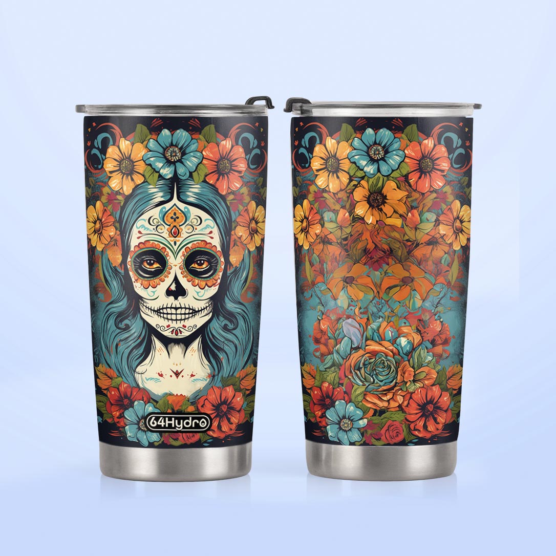 Retro Sugar Skull HTRZ27094284IU Stainless Steel Tumbler
