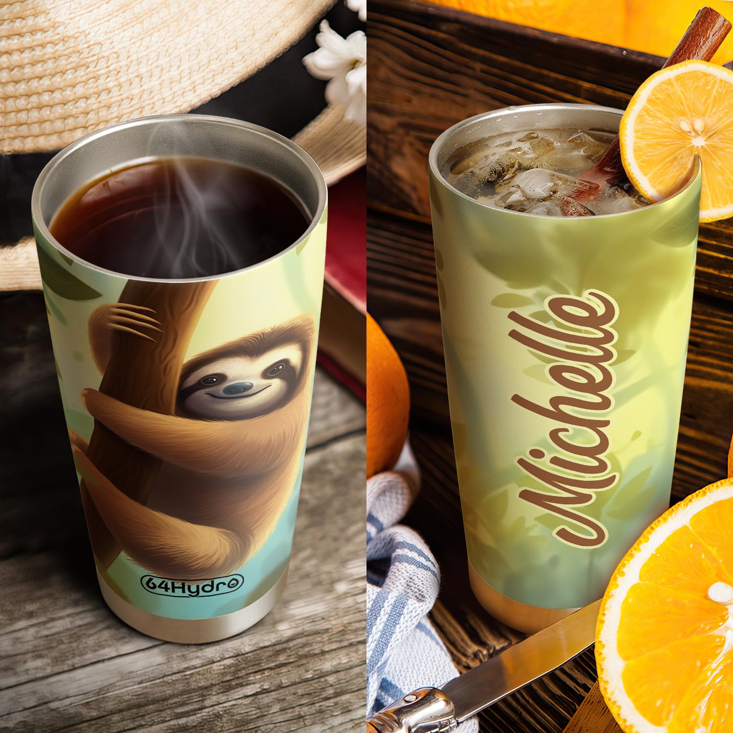 Sloth Hanging HTRZ18099965GJ Stainless Steel Tumbler