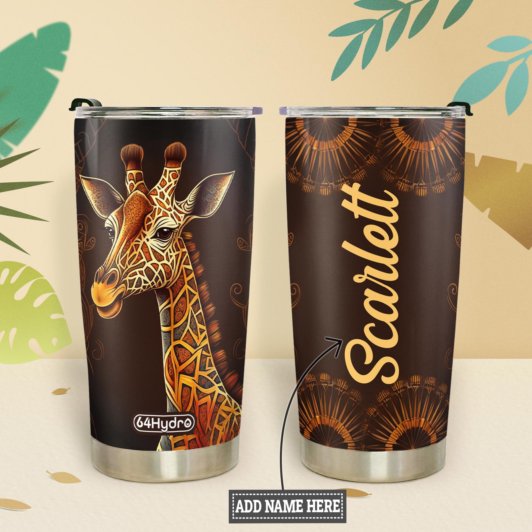Trible Giraffe HTRZ14095692GB Stainless Steel Tumbler