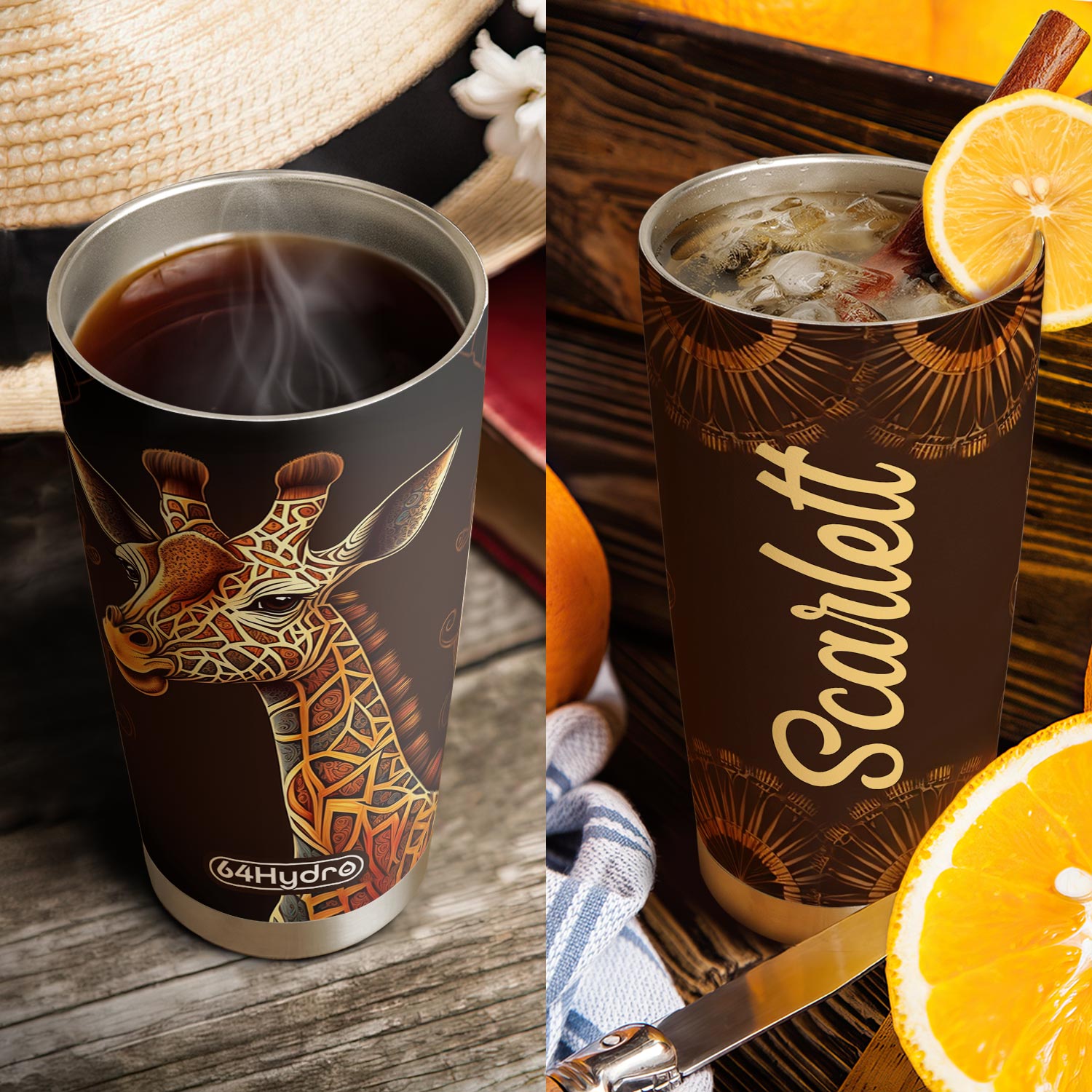 Trible Giraffe HTRZ14095692GB Stainless Steel Tumbler