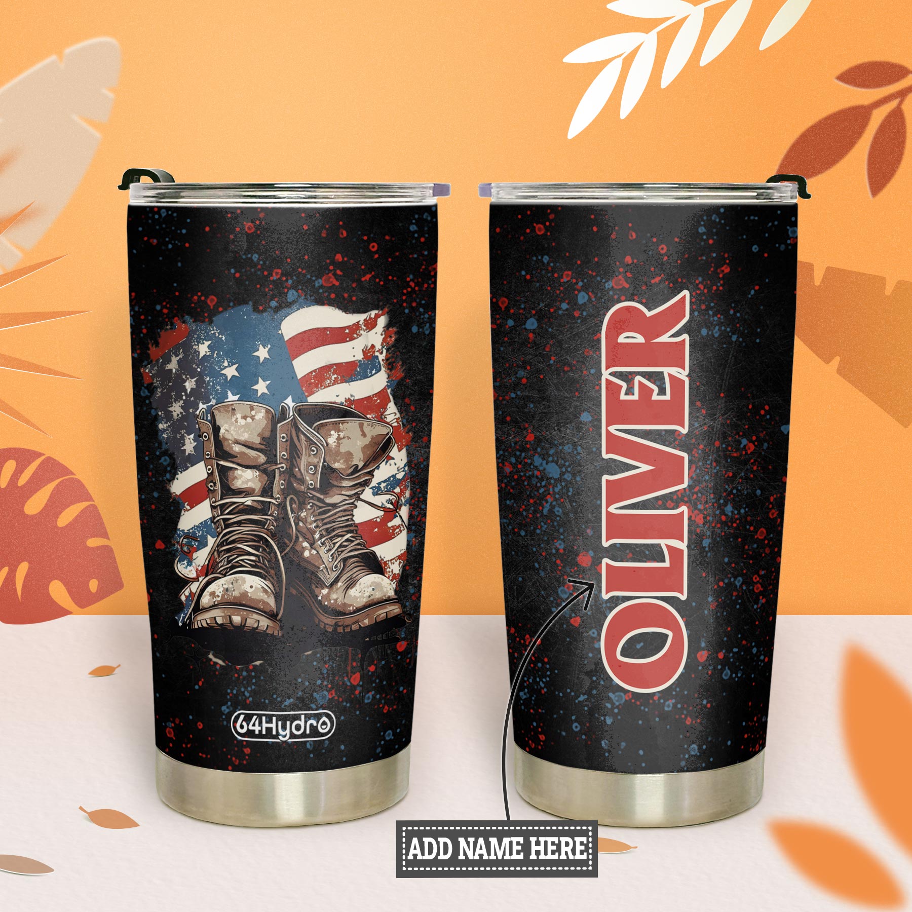 Veteran Boot HTRZ24084453TR Stainless Steel Tumbler