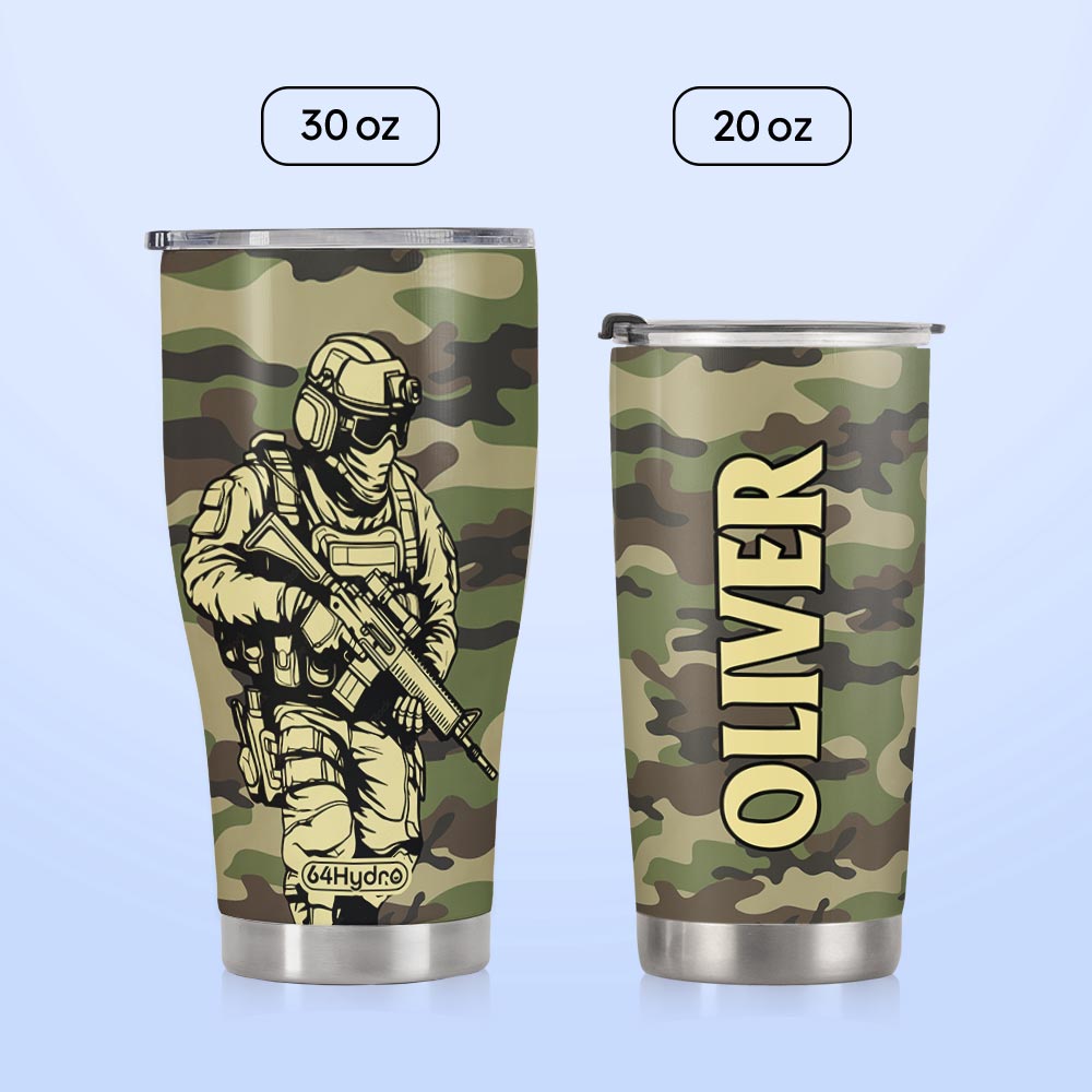 Veteran Camouflage HTRZ28084674BD Stainless Steel Tumbler