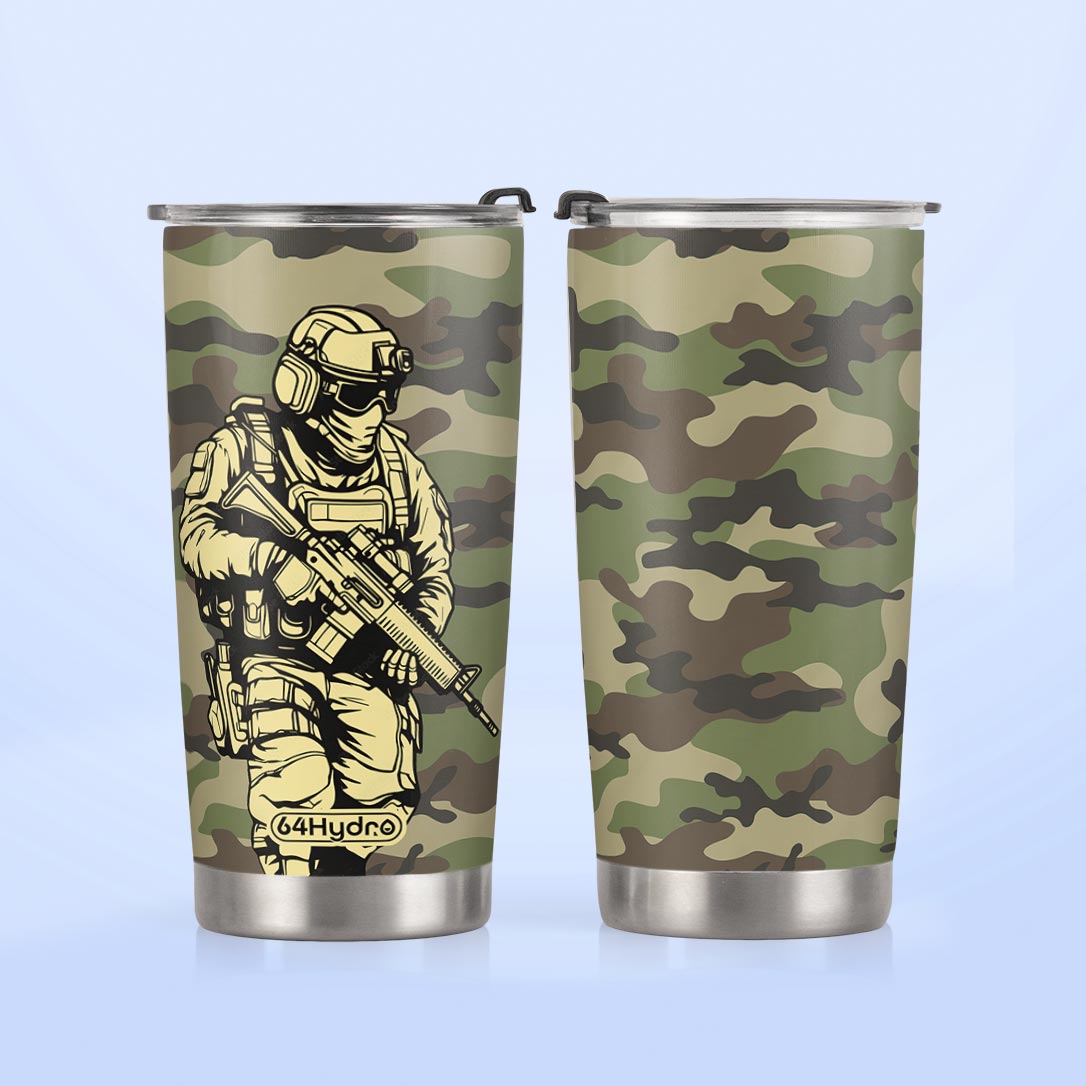 Veteran Camouflage HTRZ28084674BD Stainless Steel Tumbler