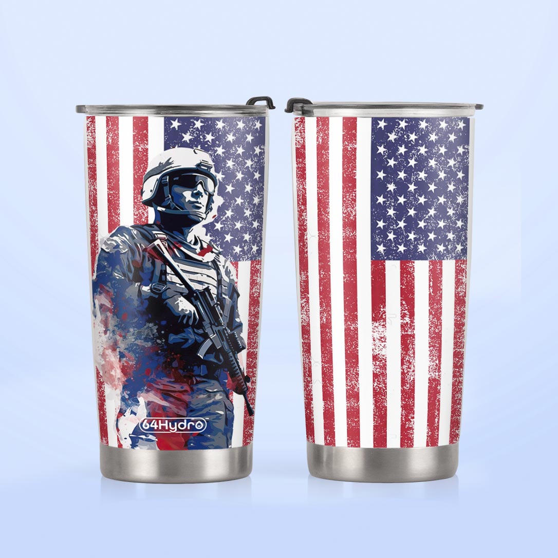 Veteran Flag HTRZ28089520IG Stainless Steel Tumbler