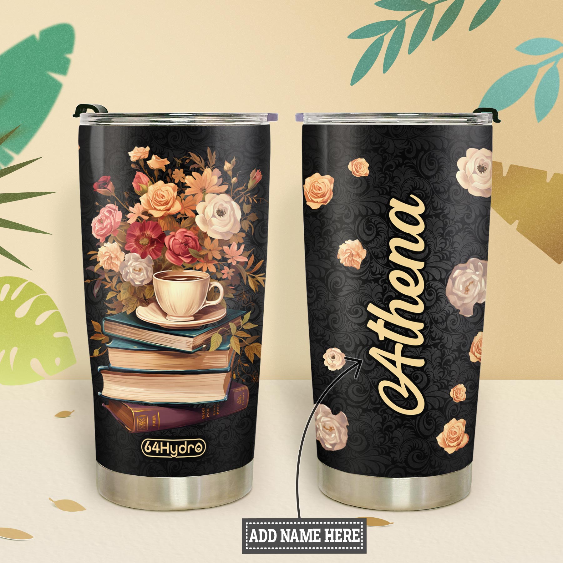 Vintage Books Coffee HTRZ19096640JS Stainless Steel Tumbler