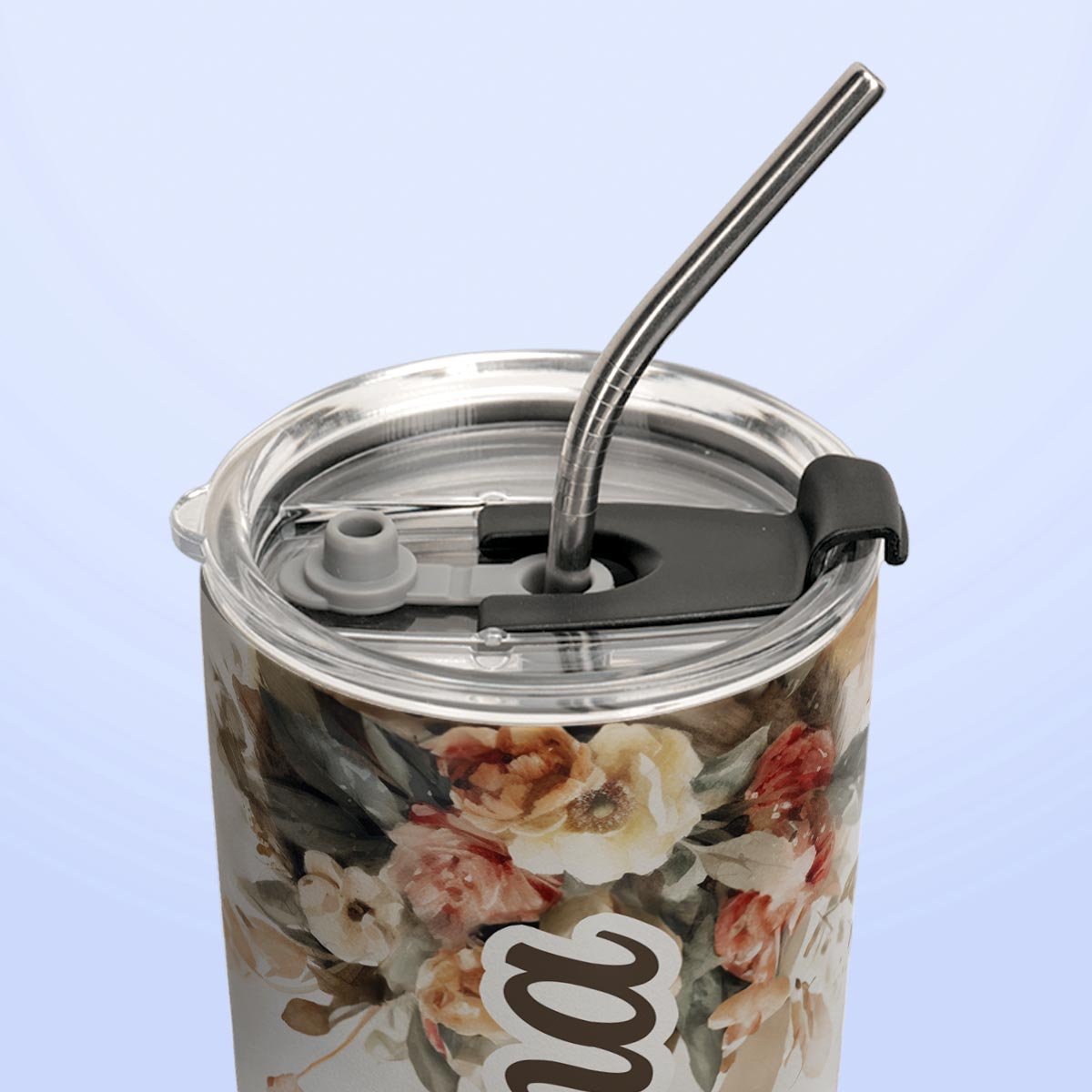 Vintage Koala Floral HTRZ18091843BW Stainless Steel Tumbler