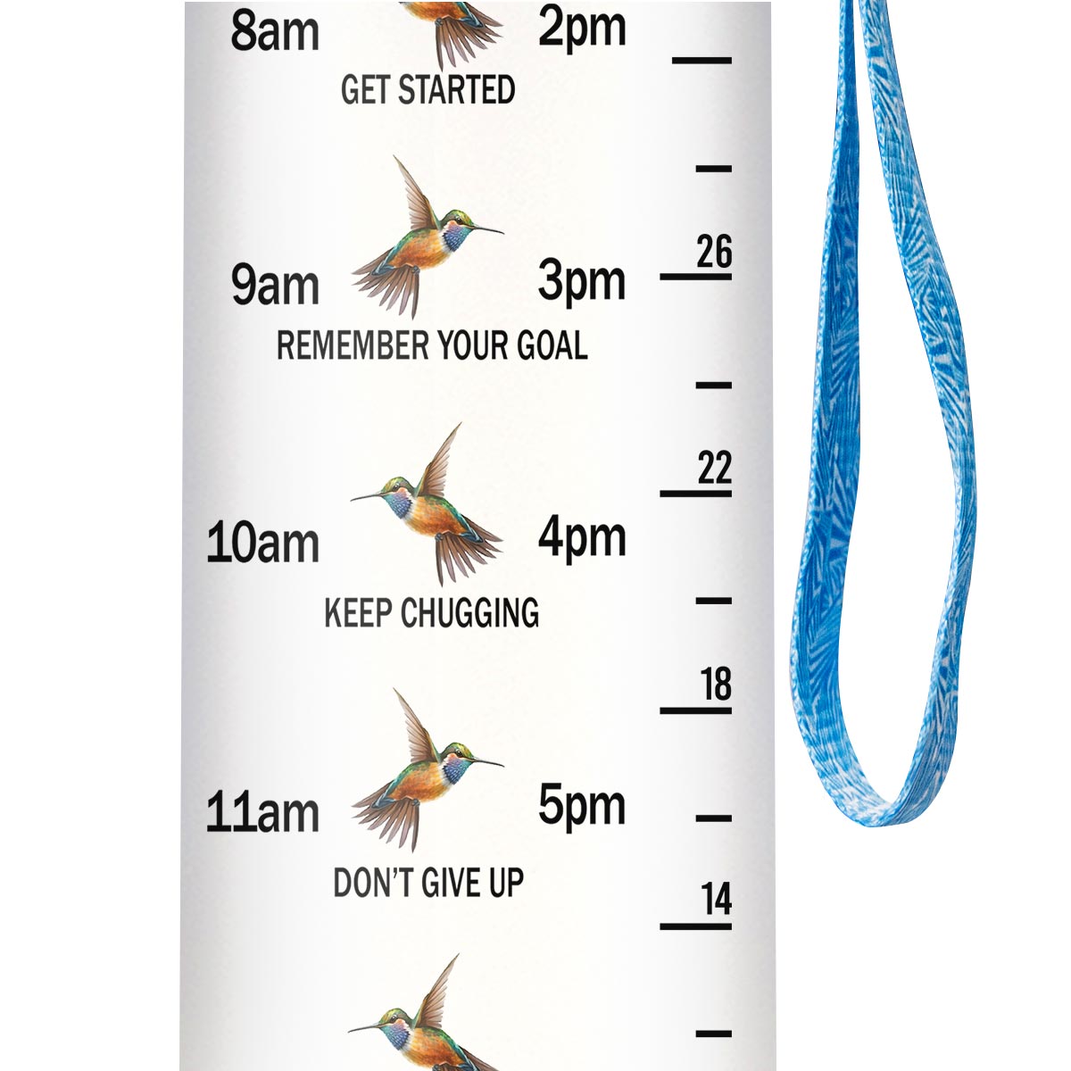 Wisdom From A Hummingbird HHRZ09088576PL Water Tracker Bottle