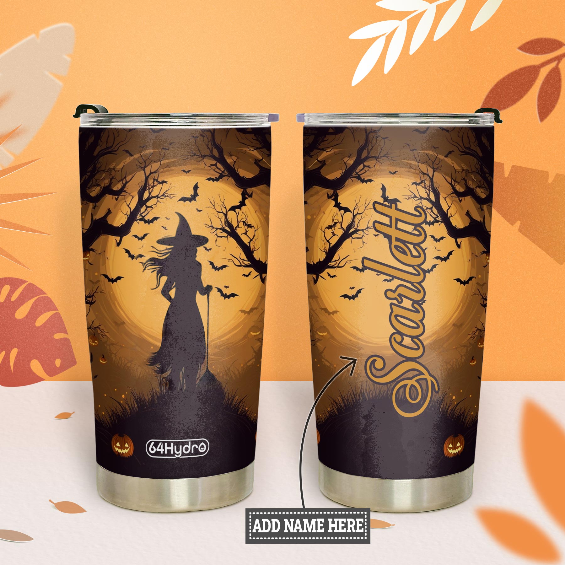 Witch Halloween Autumn HTRZ28081548SD Stainless Steel Tumbler