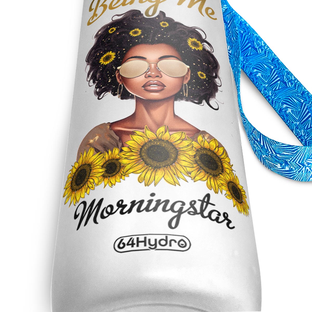 Black Is Beautiful I Love Being Me HTRZ11083402TN Water Tracker Bottle