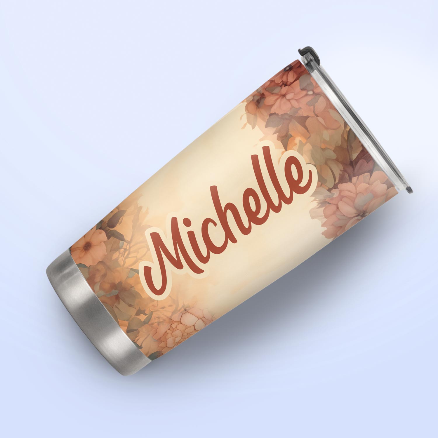 Black Woman Flower HHRZ20095522MY Stainless Steel Tumbler