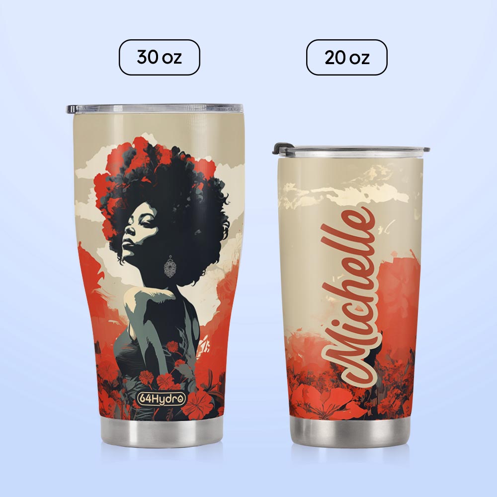 Black Woman Retro HHRZ20098406KP Stainless Steel Tumbler