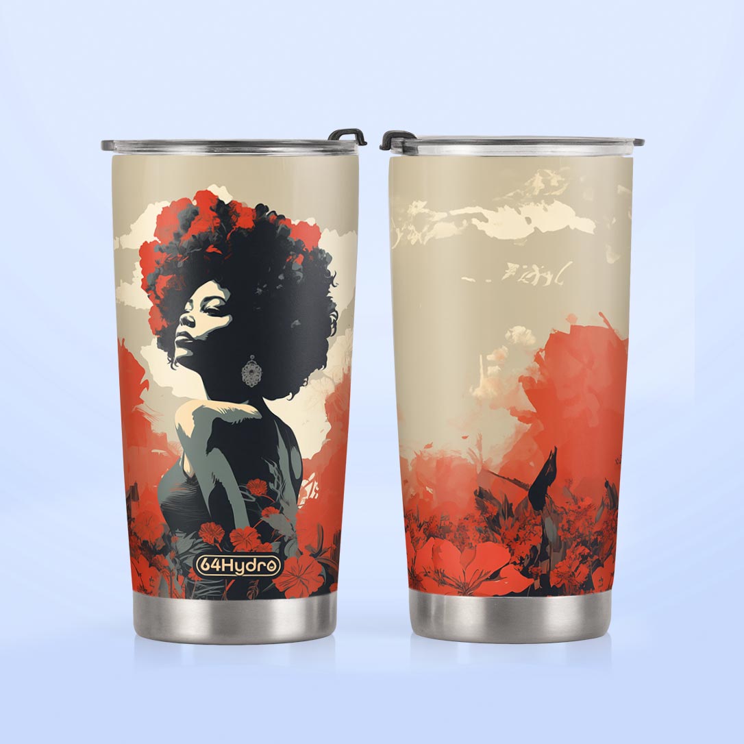 Black Woman Retro HHRZ20098406KP Stainless Steel Tumbler
