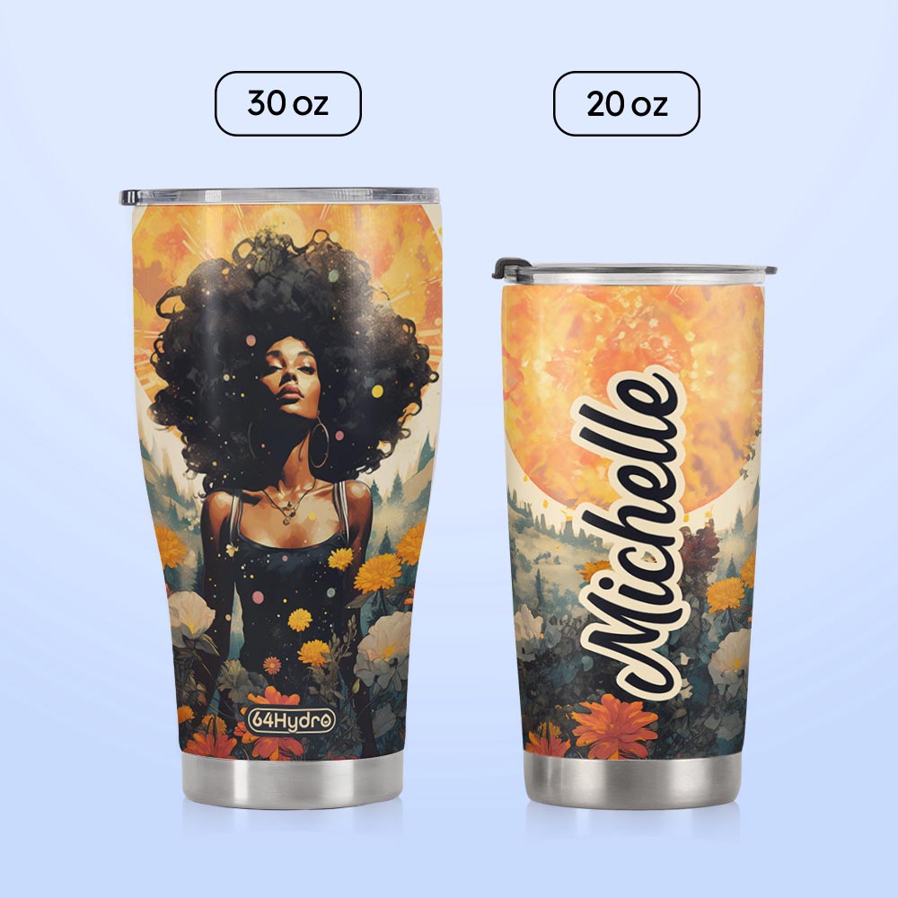 Black Woman HHRZ20092134UL Stainless Steel Tumbler