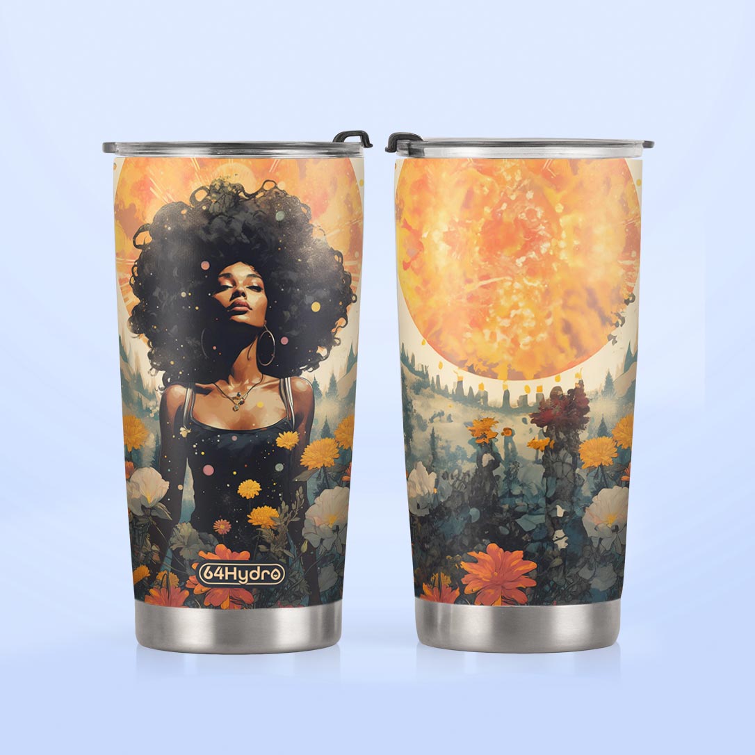 Black Woman HHRZ20092134UL Stainless Steel Tumbler