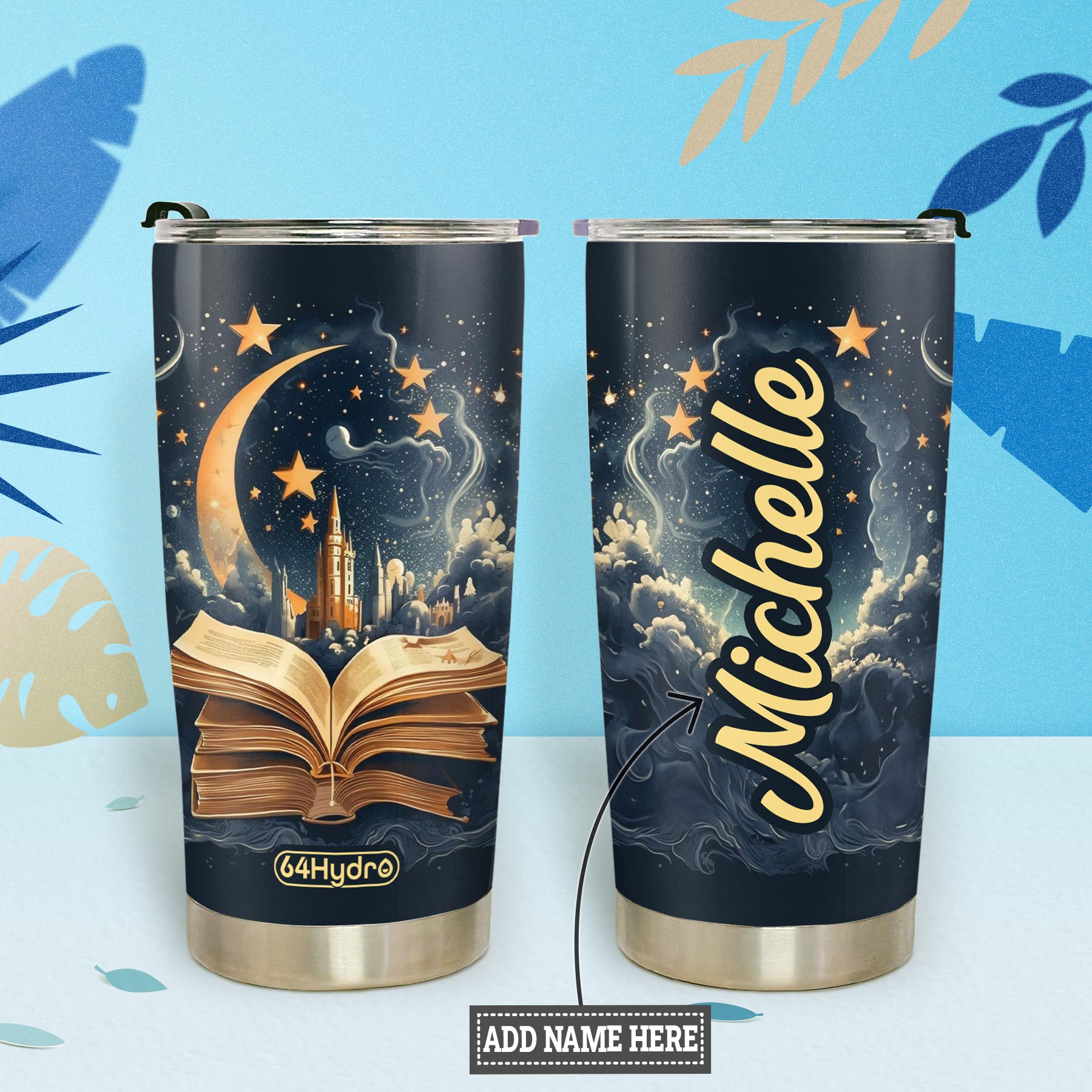 Book Opens New World HTRZ19090968QC Stainless Steel Tumbler