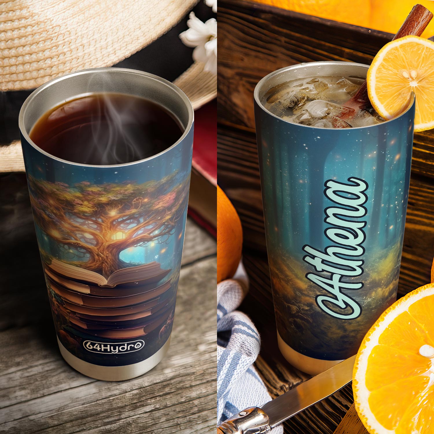 Books In The Forest HTRZ19098206WT Stainless Steel Tumbler