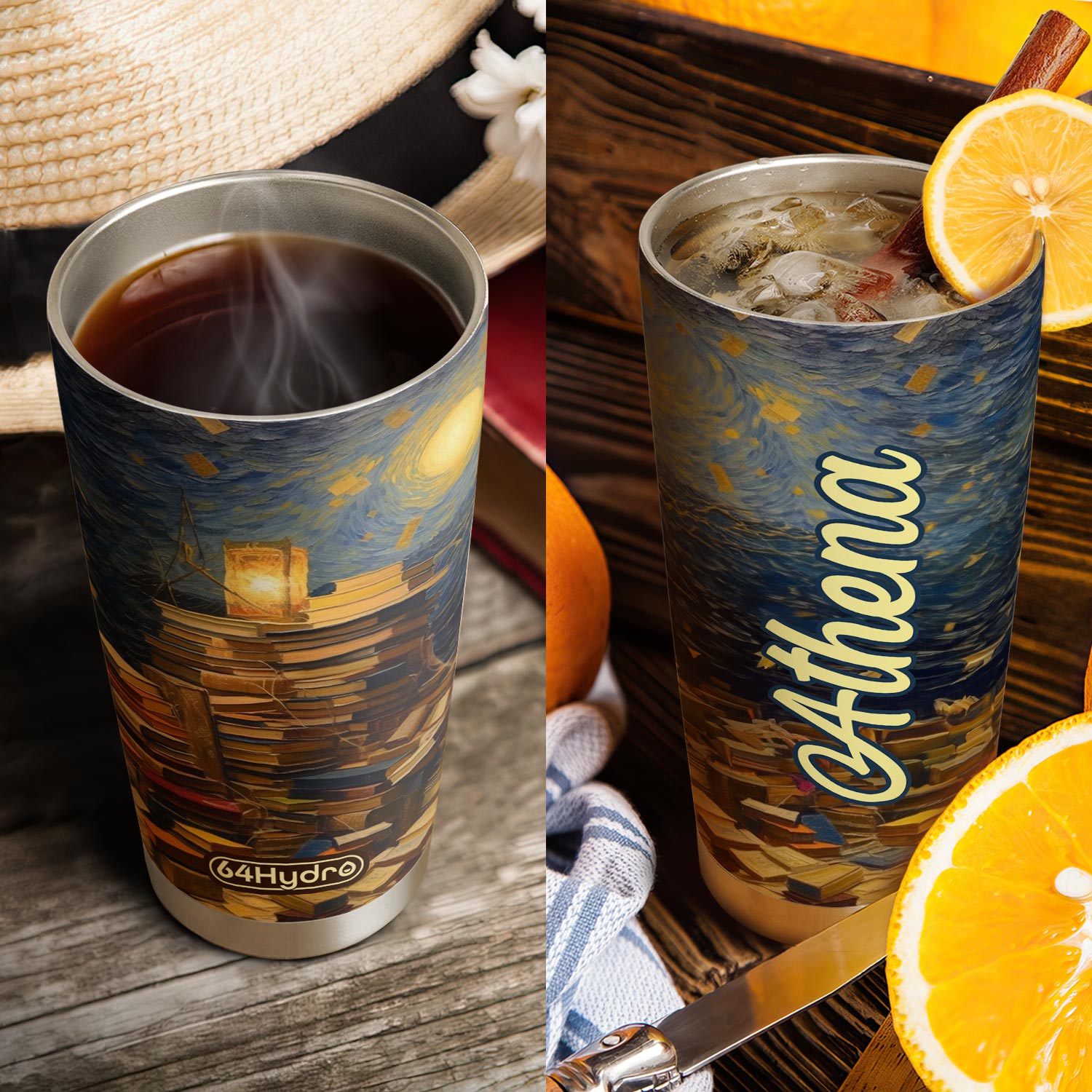 Books Starry Night HTRZ19092902RM Stainless Steel Tumbler